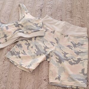Shein Camo Print Women's Workout Set NWOT